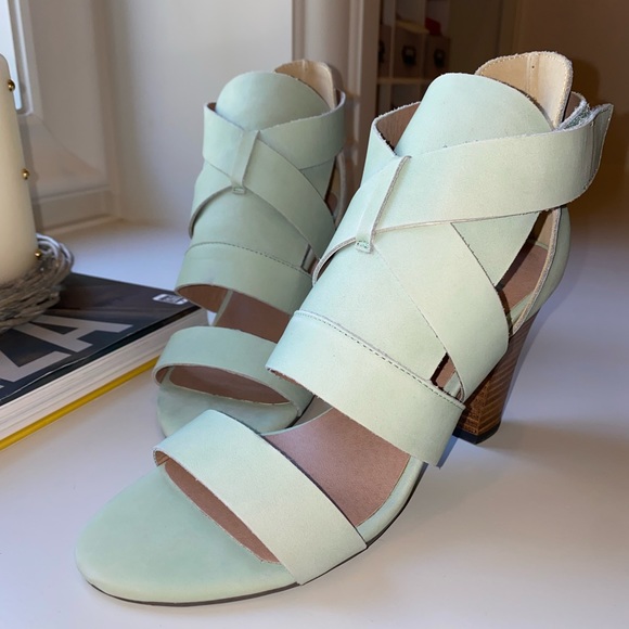 faryl robin Shoes Faryl Robin Mint Green Strap Heels Poshmark